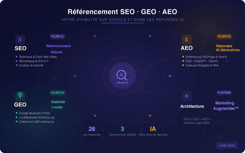 Référencement SEO, GEO & AEO